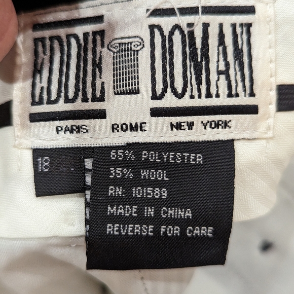 Teen size 18 navy dress pants pleated and cuffed. - Picture 2 of 3